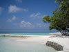 spiaggia bianca e finissima delle Maldive